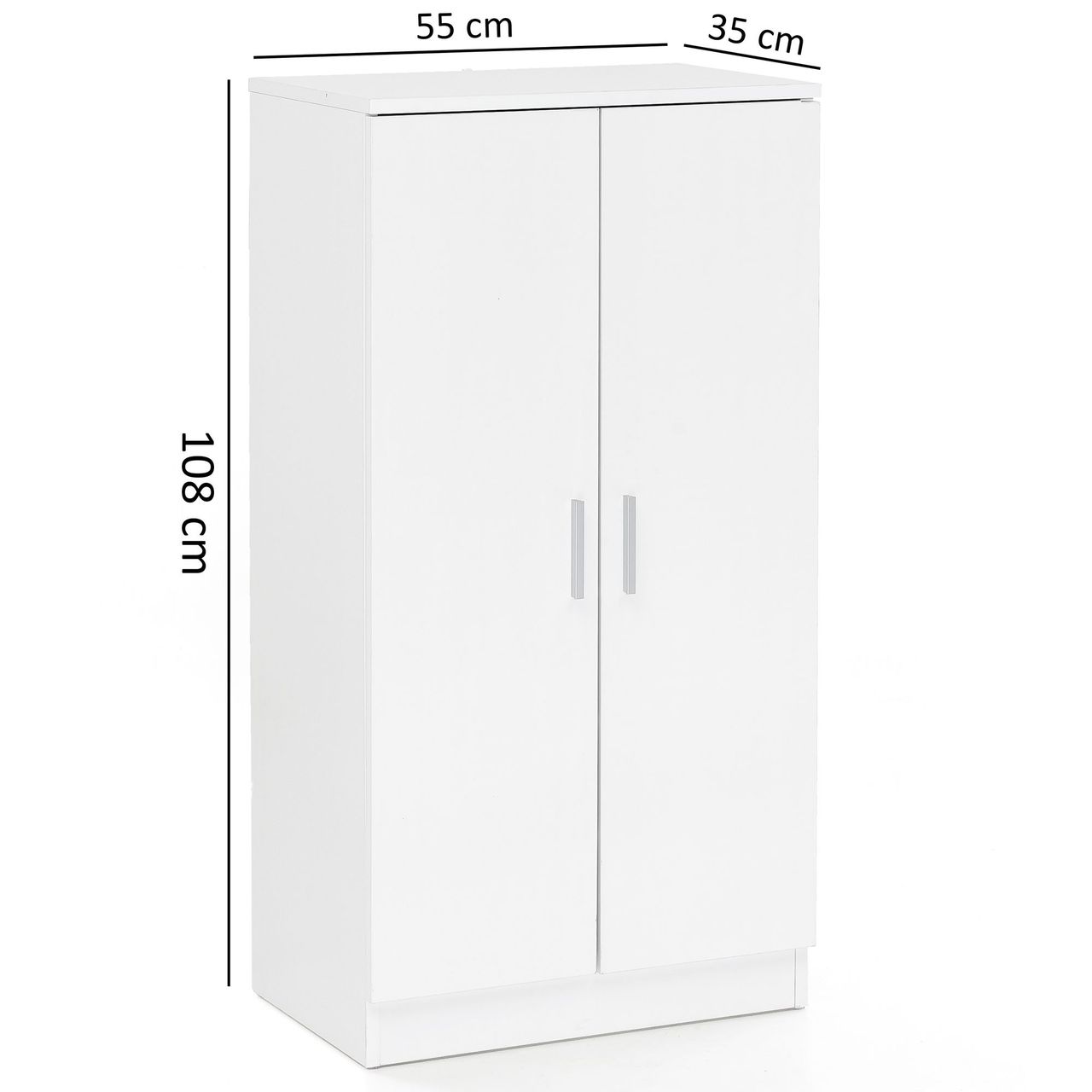 Wohnling Schuhschrank MARTIN 2 Türen Weiß