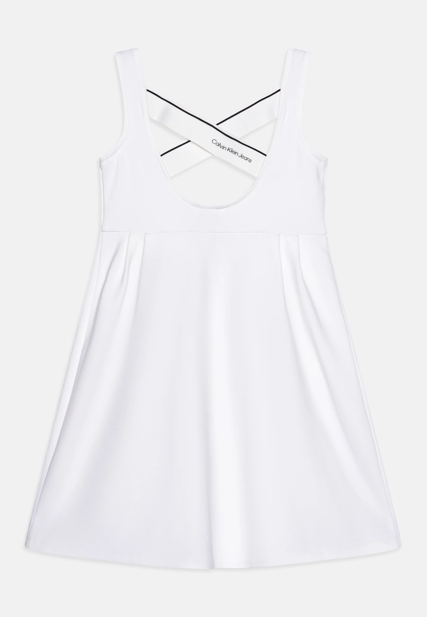 Calvin Klein Jeans BACK LOGO FIT FLARE - Vestido de punto