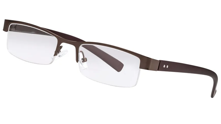 LEXXOO Lesehilfe Dpt.+1,50 Metall Matt Metallic Braun