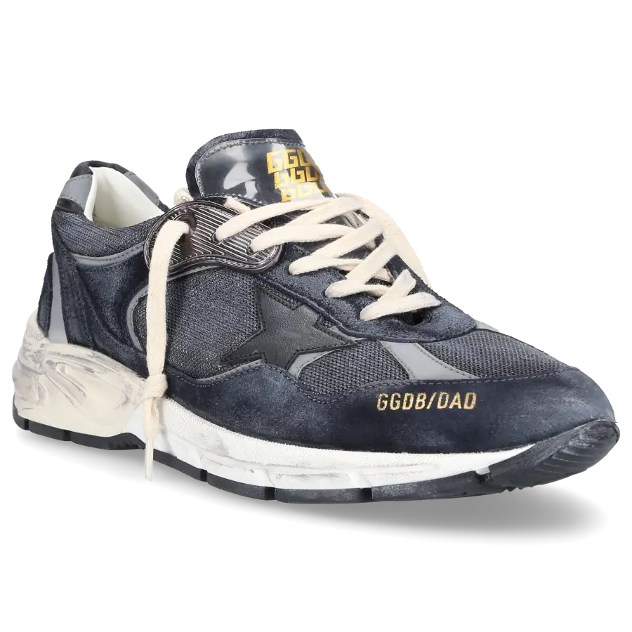 Golden Goose - Sneaker low RUNNING DAD Veloursleder Textil - blau