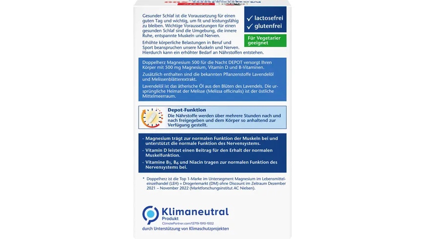 Doppelherz Magnesium 500 für die Nacht