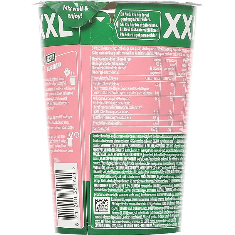 Knorr Carbonara snack pot 92 g Knorr