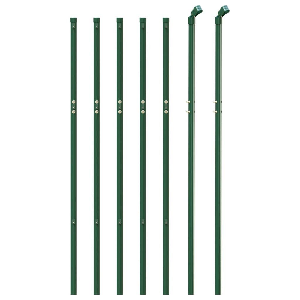 vidaXL Gartenzaun Maschendrahtzaun Grün 0,8x10 m Verzinkter Stahl, (1-St)