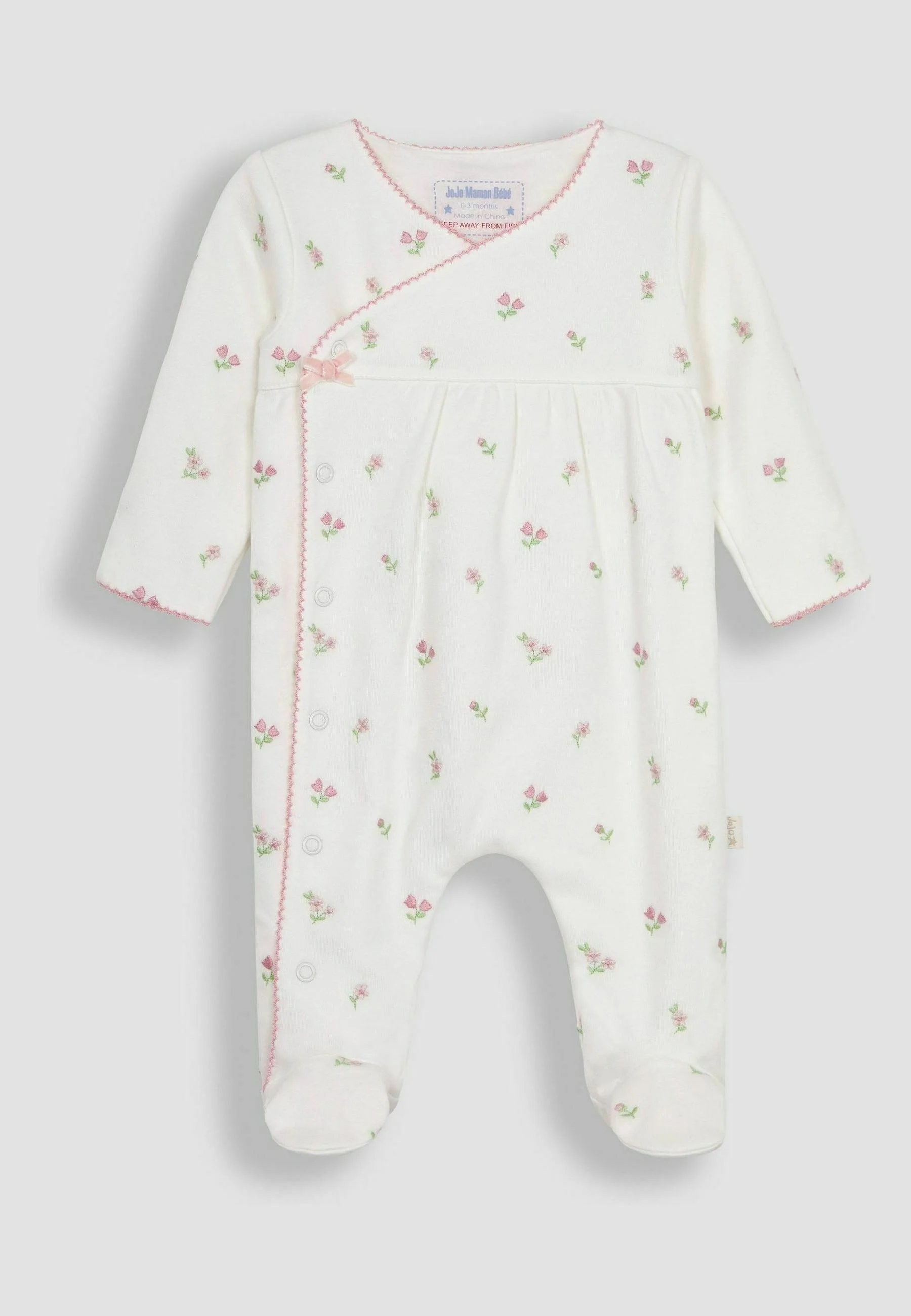 JoJo Maman Bébé FLORAL EMBROIDERED PRETTY REGULAR FIT SET - Gorro