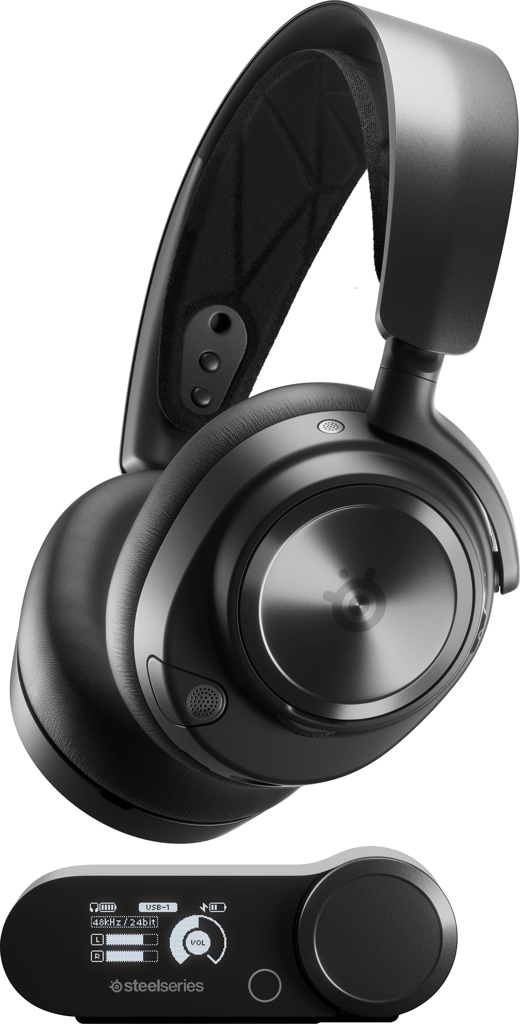 SteelSeries Arctis Nova Pro Wireless Gaming-Headset (Mikrofon abnehmbar, Noise-Cancelling, Bluetooth, Wireless)