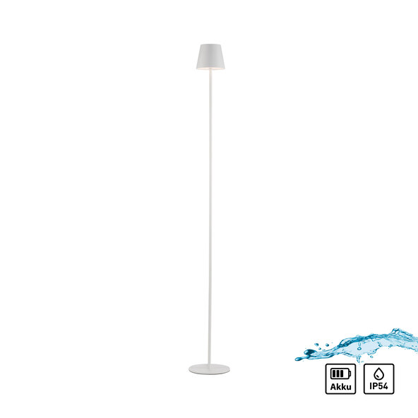 LED-Akku-Stehleuchte Buria, weiß