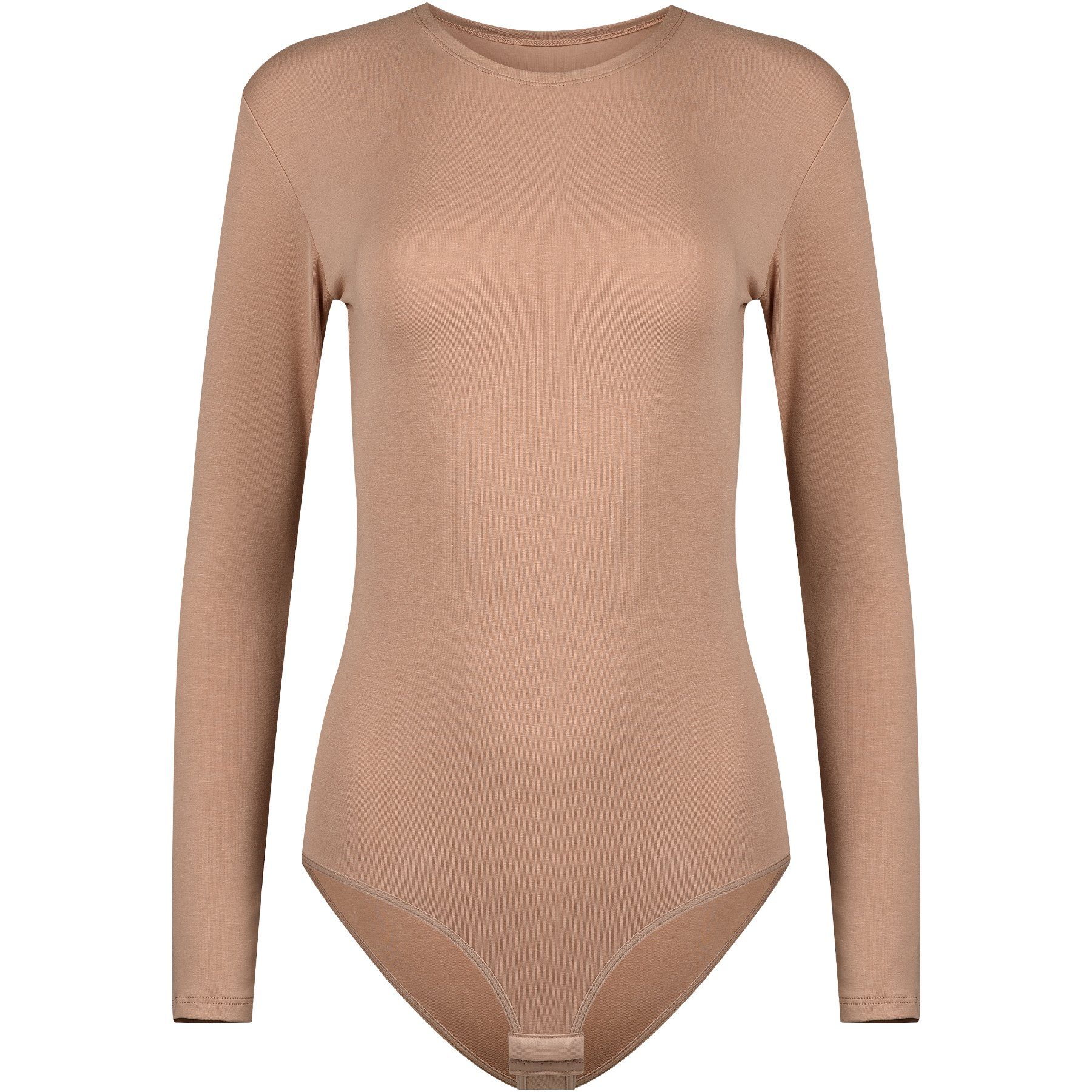 Evoni Stringbody Damen Langarmbody Rundhals
