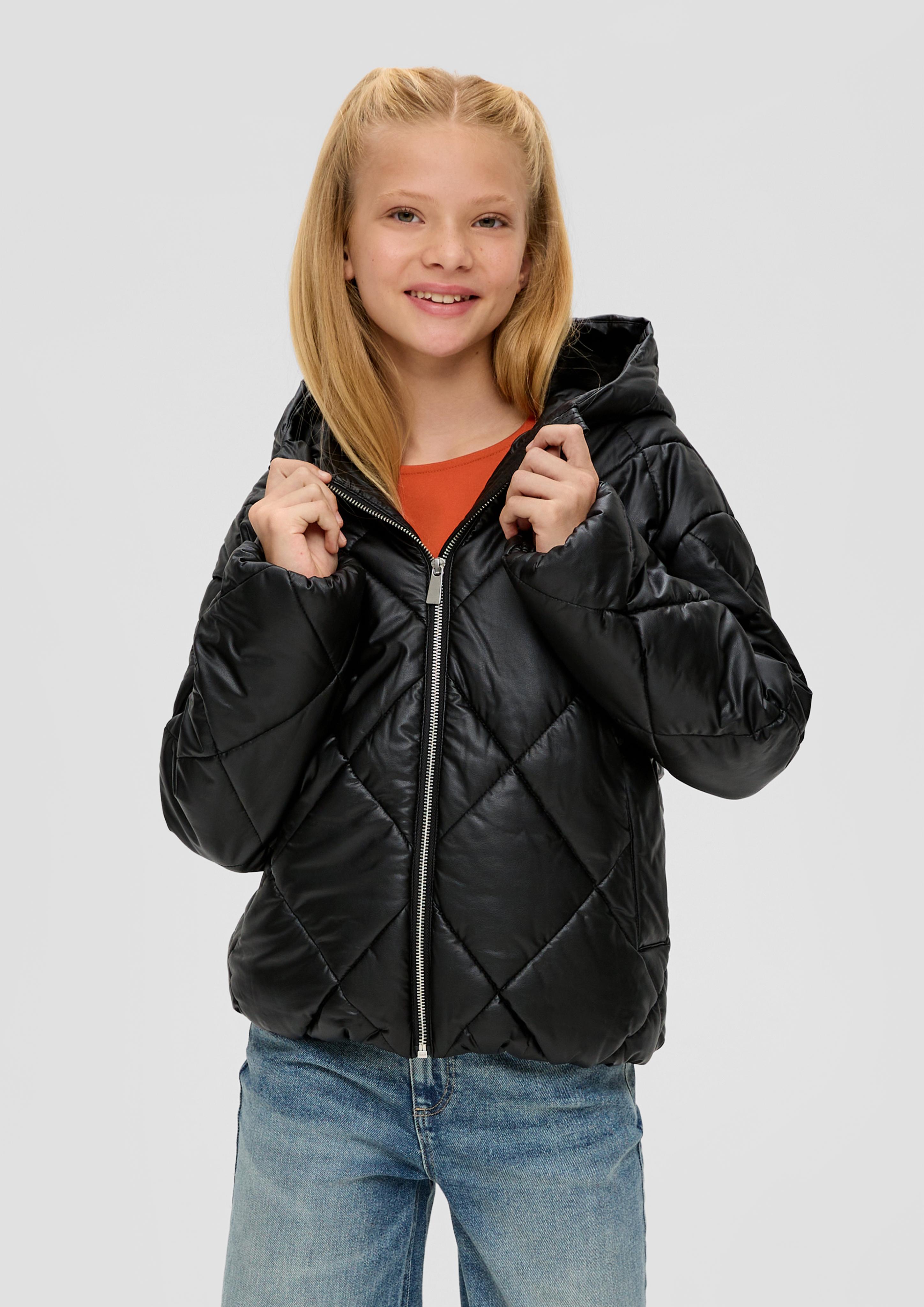 Steppjacke in Leder-Optik  2132213-9999