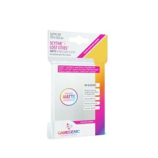 Gamegenic - Matte Scythe and/or Lost Cities Sleeves 72 x 112 mm - Clear (60)