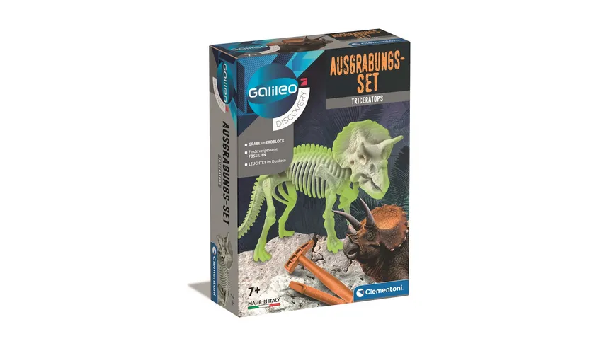 Clementoni - Galileo - Ausgrabungs-Set Triceratops