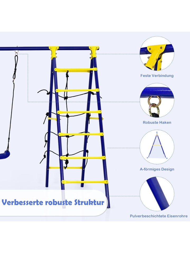 COSTWAY 5-in-1 Schaukelset in Blau günstig kaufen onesize