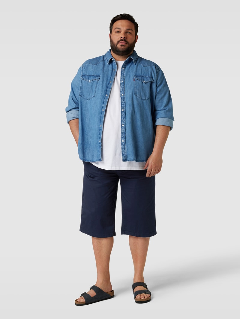 PLUS SIZE Chino-Shorts mit Gesäßtaschen in marineblau
