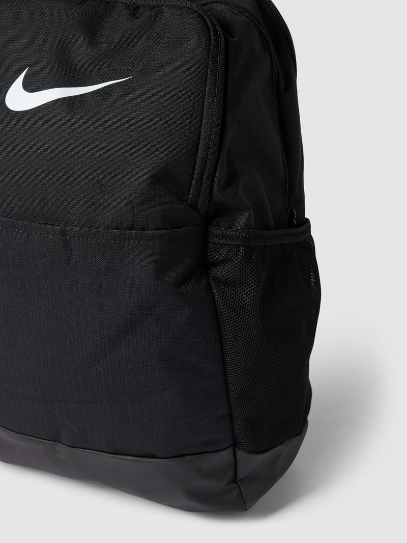 Rucksack mit Label-Print in schwarz