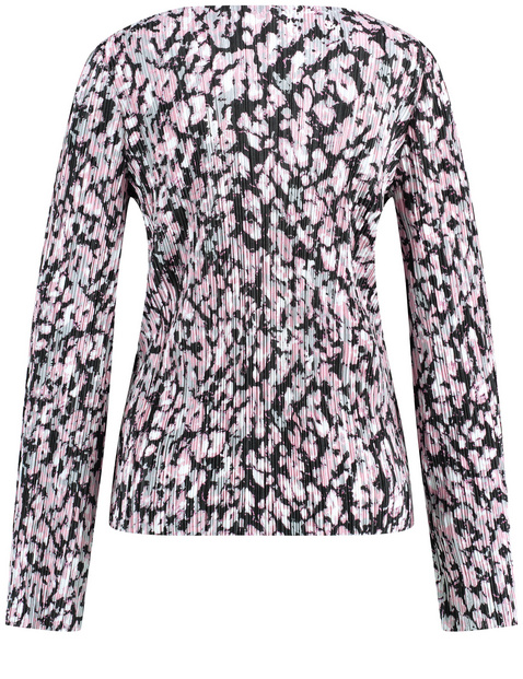 Plissee-Shirt mit U-Bootausschnitt