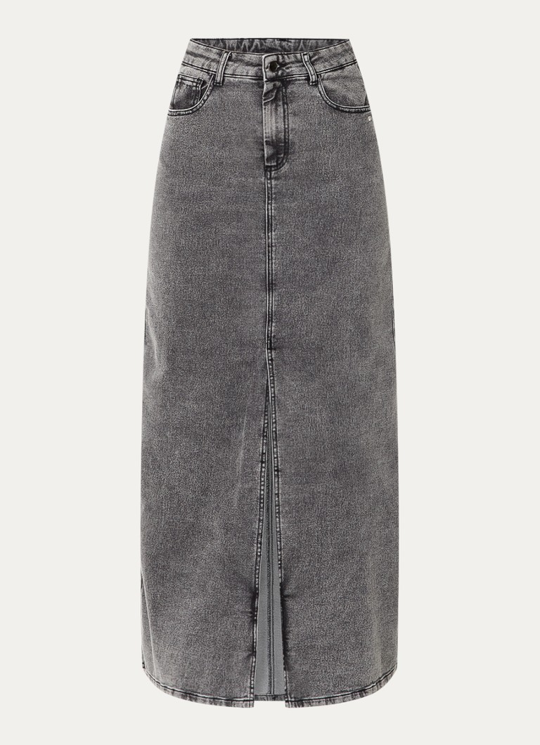 Fustă midi din denim 10DAYS cu crăpătură