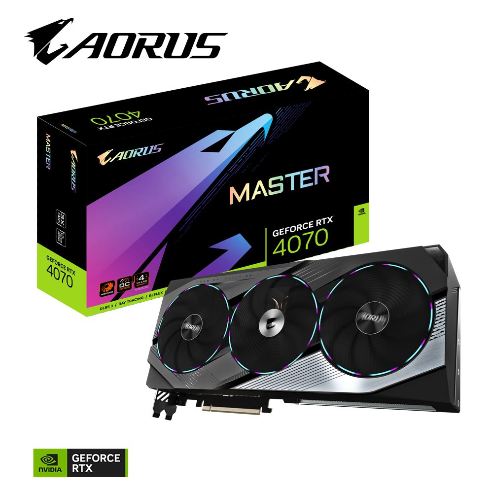 Gigabyte AORUS GeForce RTX™ 4070 MASTER 12G Grafikkarte (12 GB, GDDR6X)
