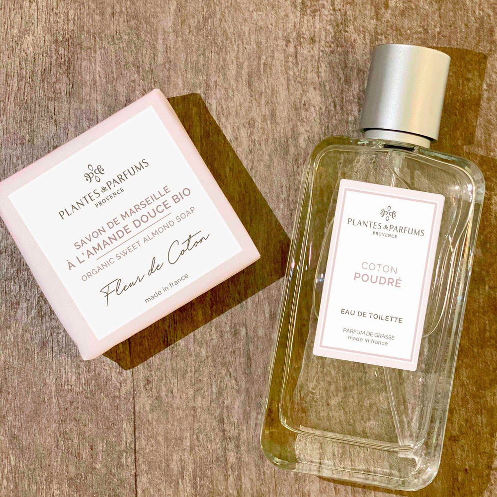 Plantes et Parfums Amande Douce - Parfum Fleur de Coton Savon de Marseille