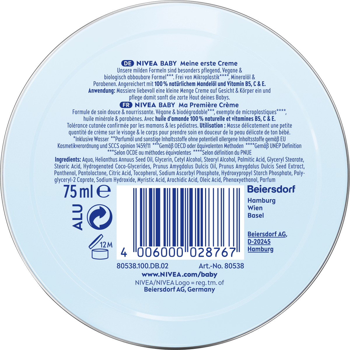 Baby Creme Meine erste Creme, 75 ml