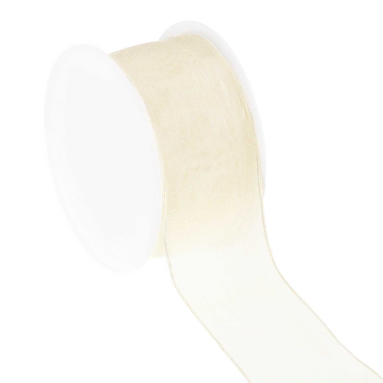 Chiffonband, creme, 40 mm, 10 m
