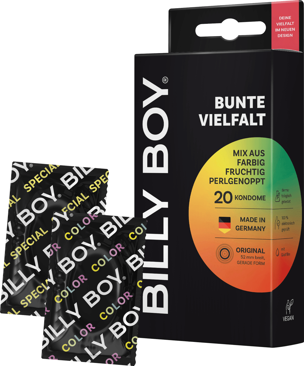 Kondome Bunte Vielfalt, Breite 52 mm, 20 St