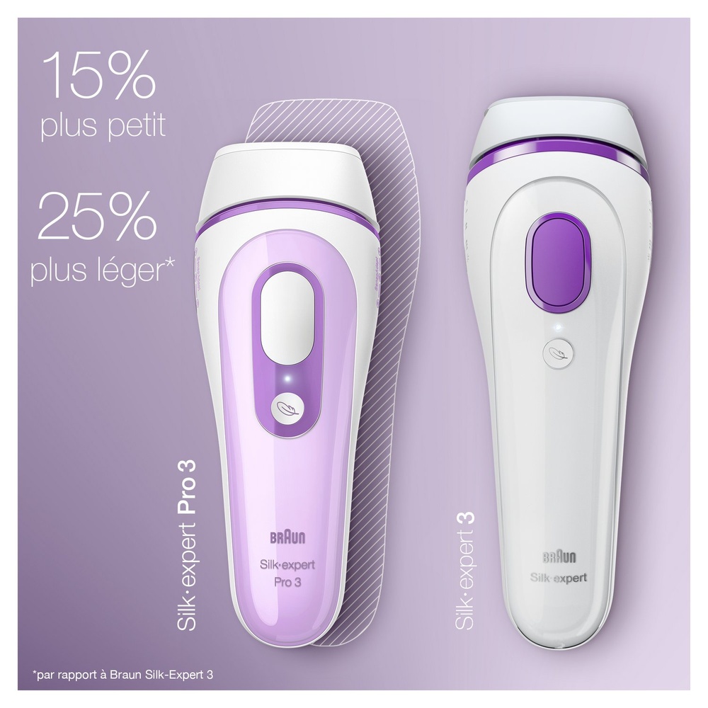 braun Braun Silk·Expert Pro 3 Épilateur Lumière Pulsée Intense IPL Dernière Génération Epilateur À Lumière Pulsée