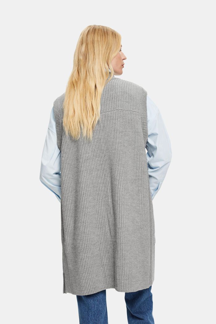 Recycelt: Langer ärmelloser Cardigan