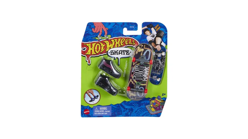 Hot Wheels Skate Fingerboard & Schuhe, Tony Hawk Skateboard, vers. Farben, 1 Stück, sortiert