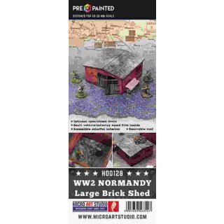 WW2 Normandy Large Brick Shed  (PREPAINTED)