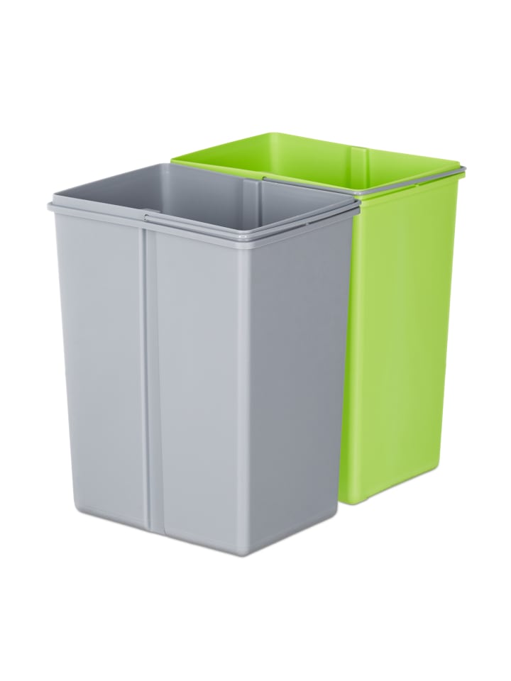 relaxdays Mülltrennsystem in Silber - 60l günstig kaufen onesize