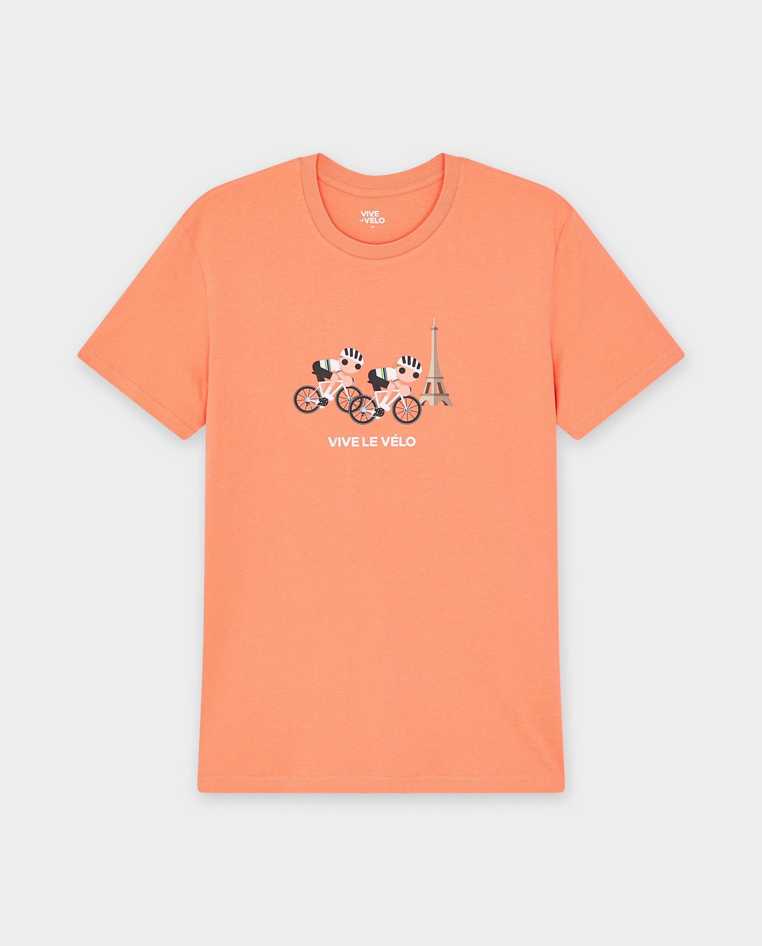 Éljen a kerékpározás! Mintás póló, S-XXL, piros