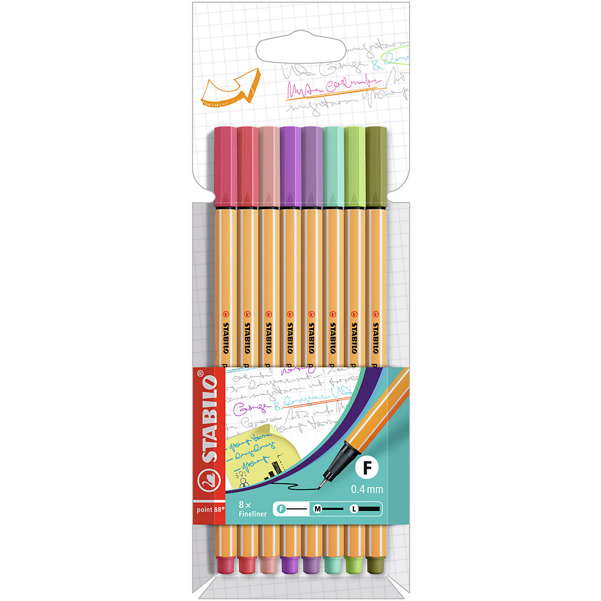 Fineliner point 88, 8 Farben