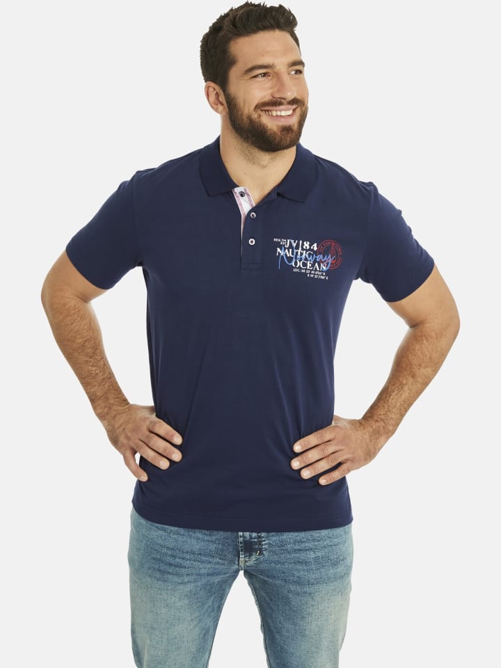 Jan Vanderstorm Doppelpack Poloshirt DAGFINN in rot dunkelblau günstig kaufen