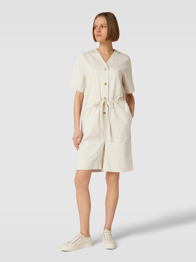 Jumpsuit mit Bindegürtel Modell 'FININA' in offwhite