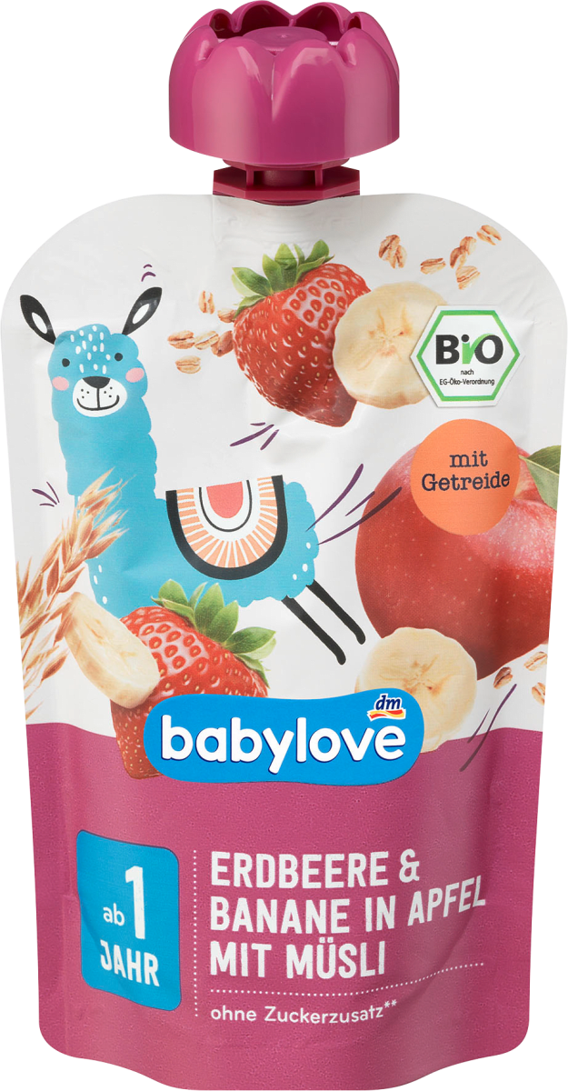 Quetschie Erdbeere & Banane in Apfel mit Müsli ab 1 Jahr, 100 g