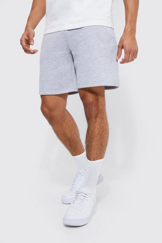 Lockere mittellange Basic Jersey-Shorts