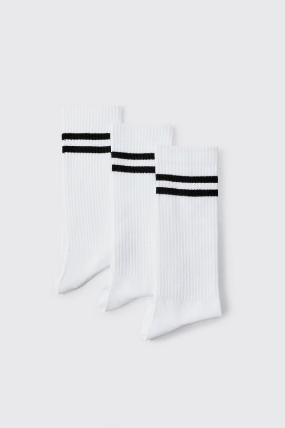 3er-Pack Sport-Socken mit Streifen