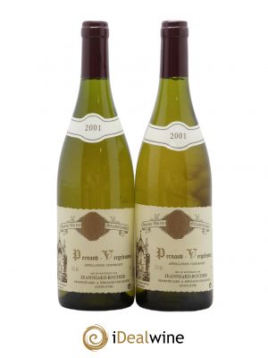 Pernand-Vergelesses Domaine Jeanniard Boudier 2001 - Lot de 2 Bouteilles