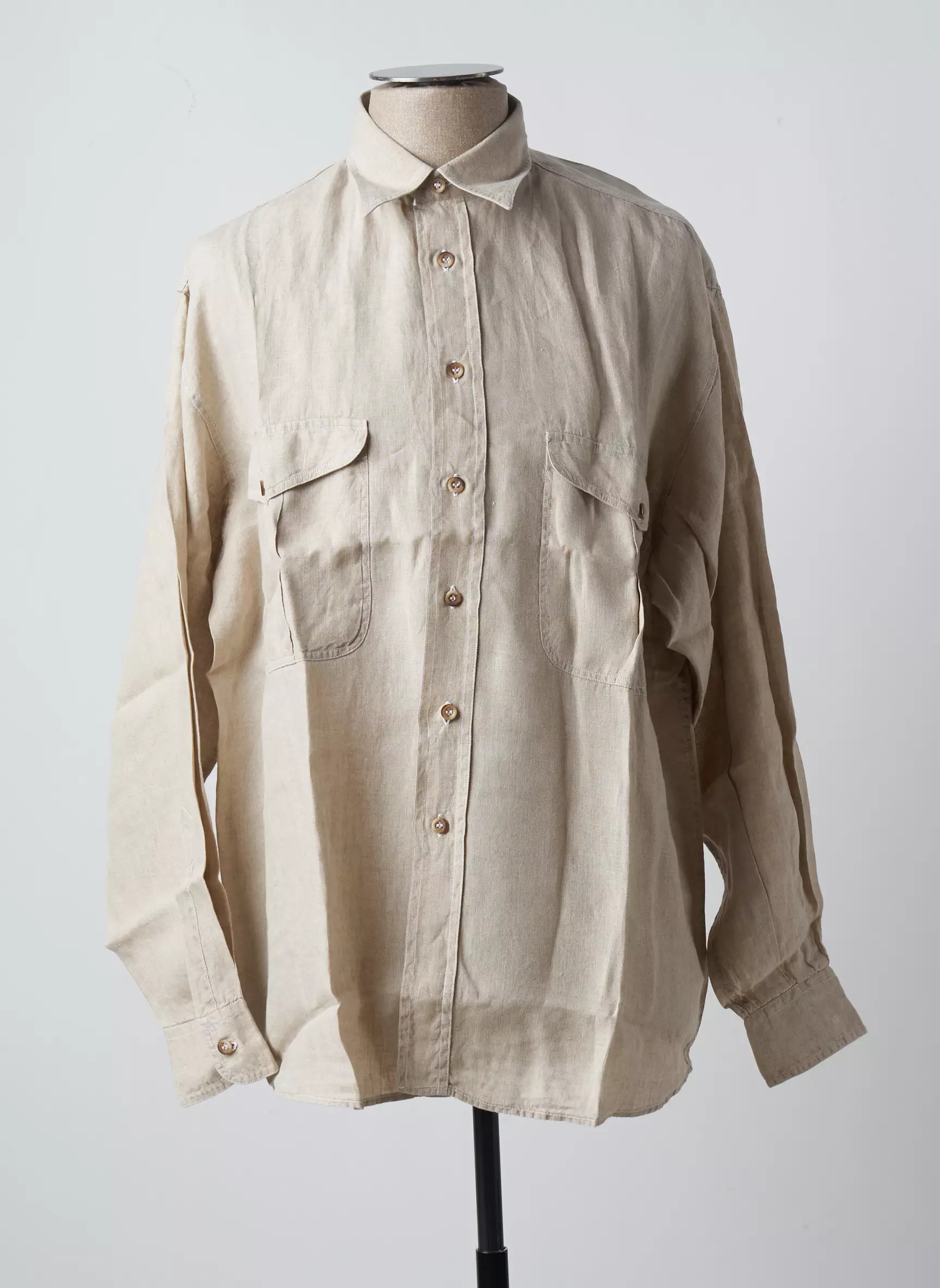 Flag Manches Longues Homme couleur beige