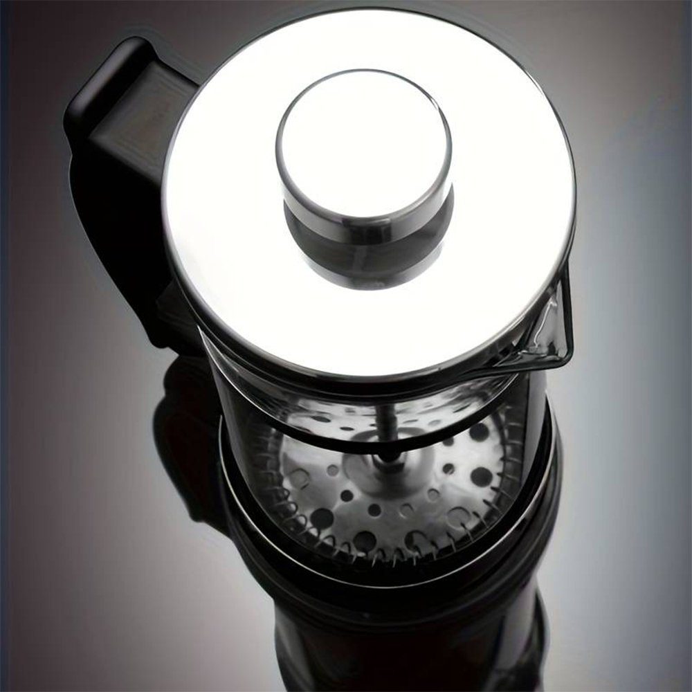 Zimtky French Press Kanne Haushaltsfilter aus Edelstahl für handgebrühte Kaffeekanne, 350ml
