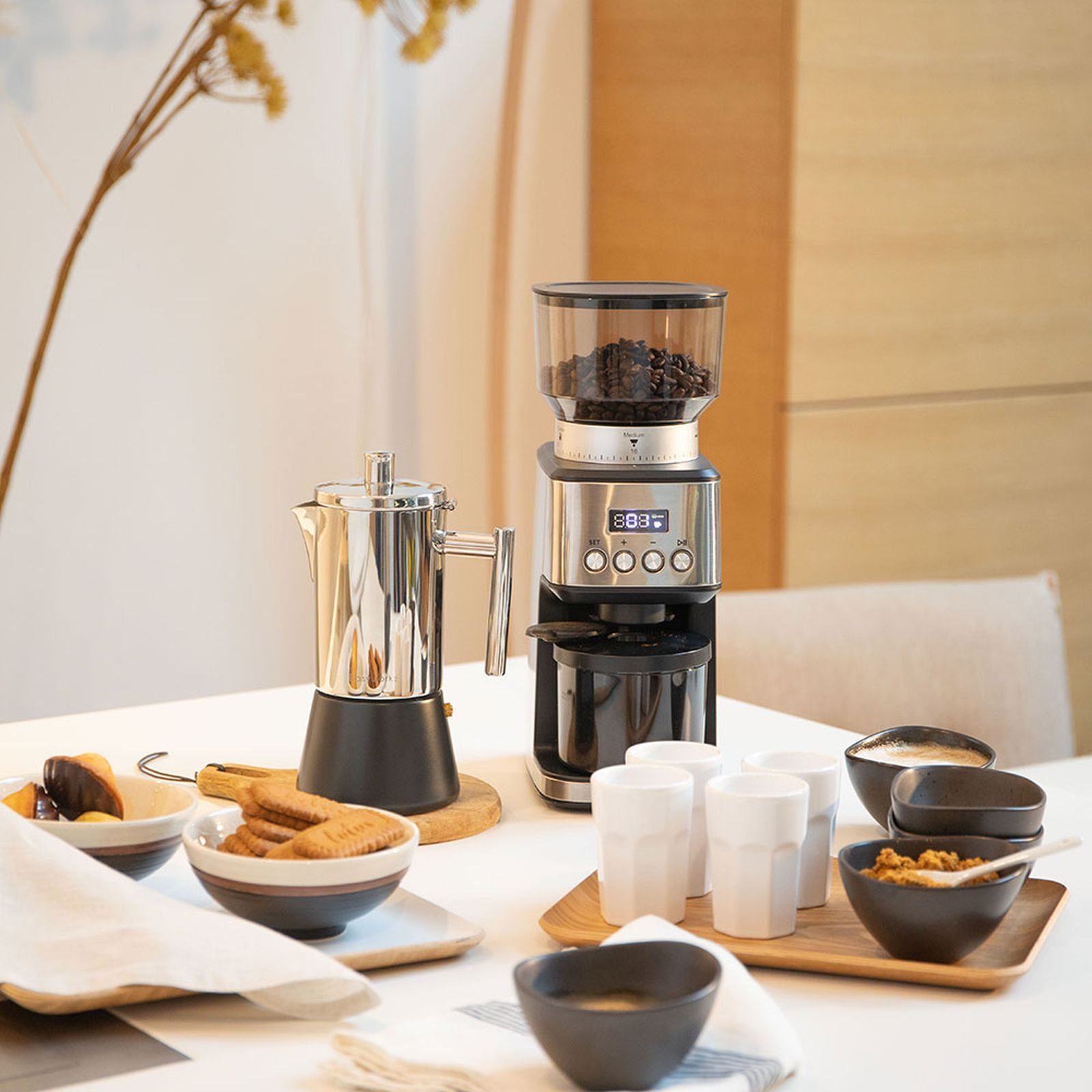 LIVOO Kaffeemühle LIVOO Kaffeemühle elektrisch mit Mahlwerk Kapazität 10 Tassen 180