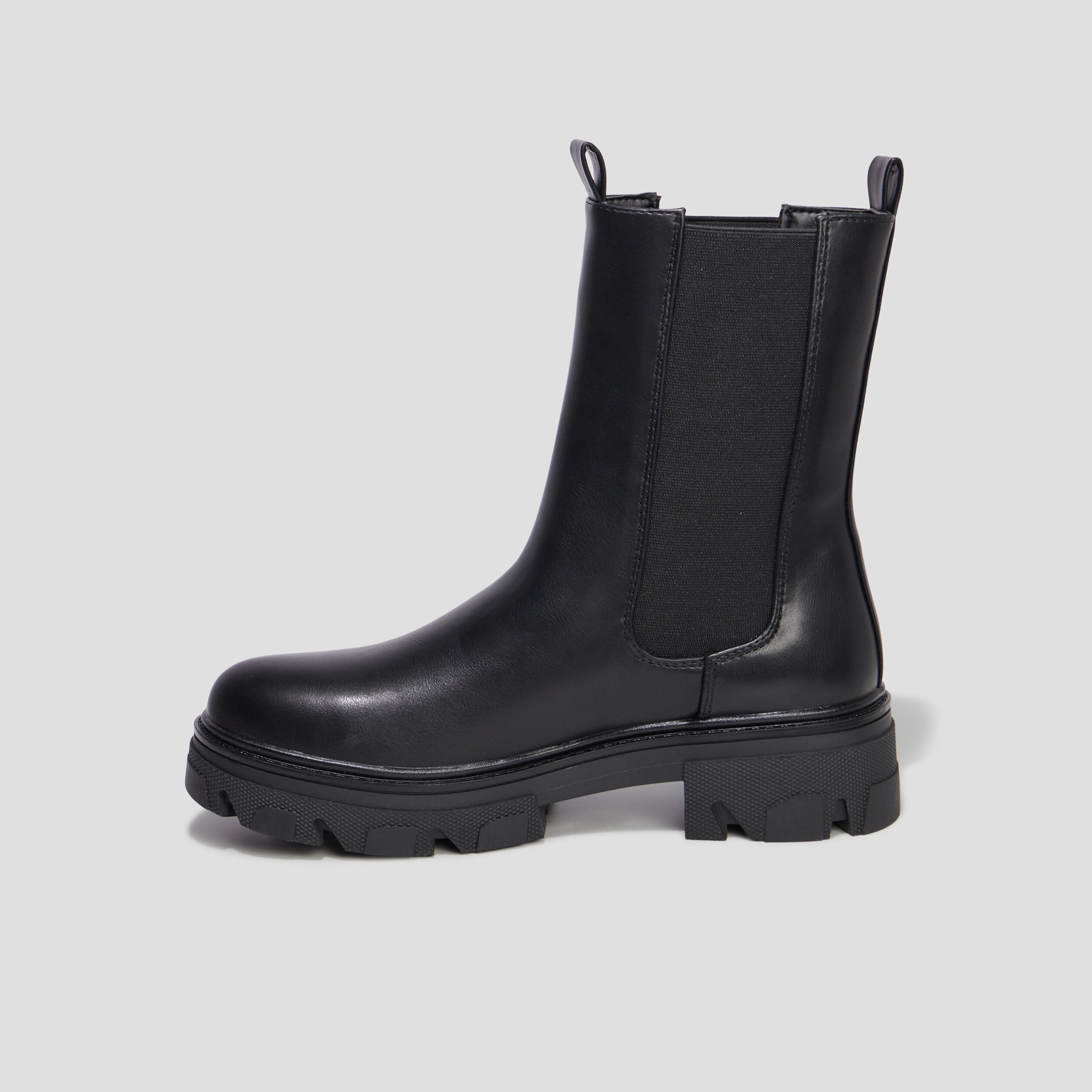 Bottines hautes chelsea noir femme | La Halle