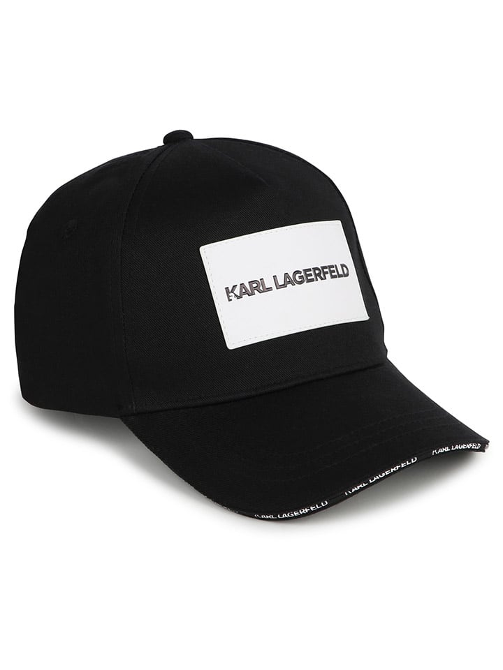 Karl Lagerfeld Kids Cap in Schwarz/ Weiß günstig kaufen