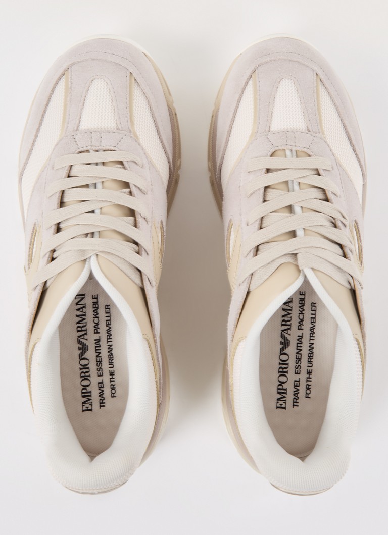 Αθλητικά παπούτσια Emporio Armani με σουέτ λεπτομέρειες