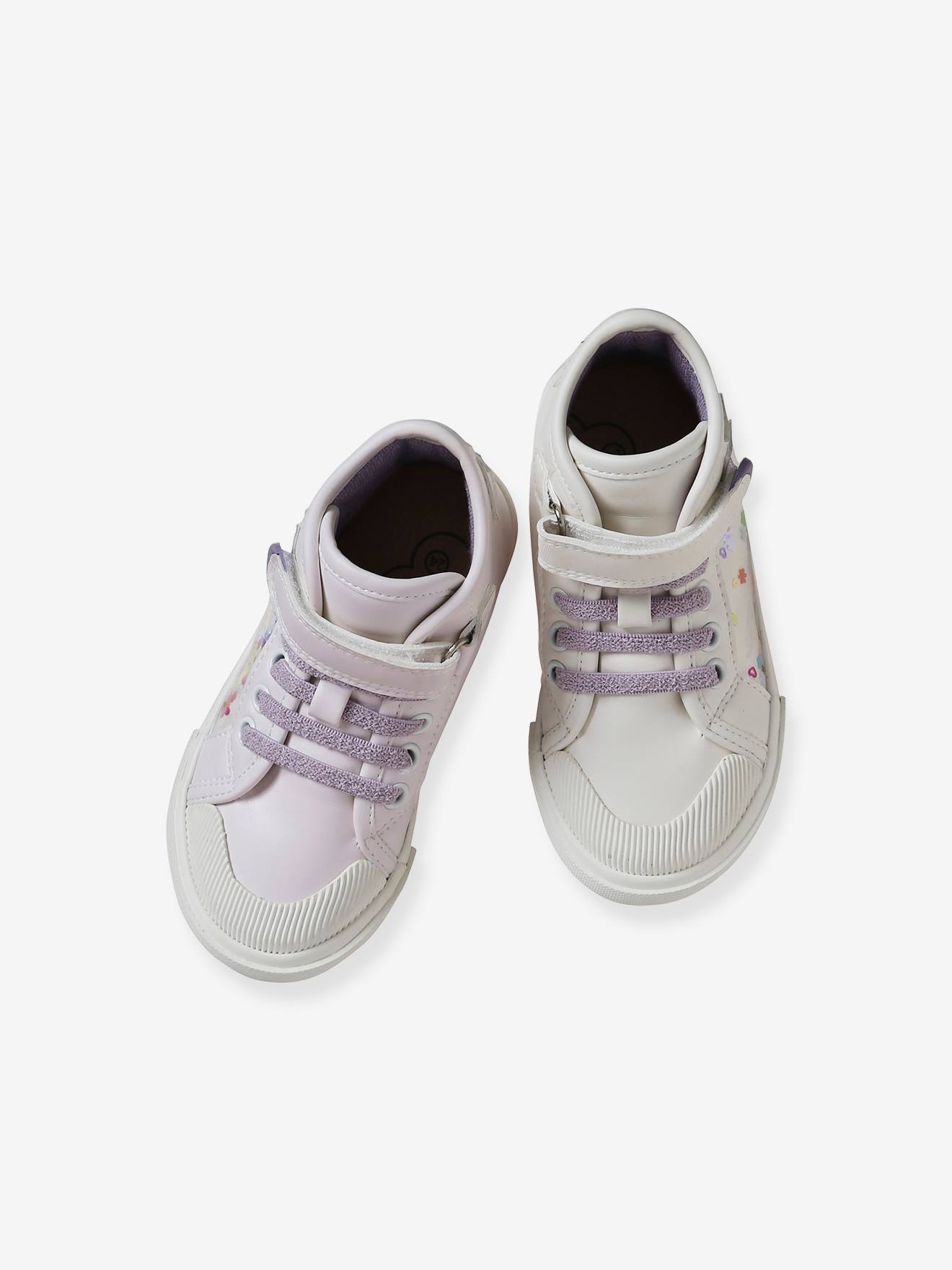 Baskets montantes fille coloris changeants collection maternelle lilas