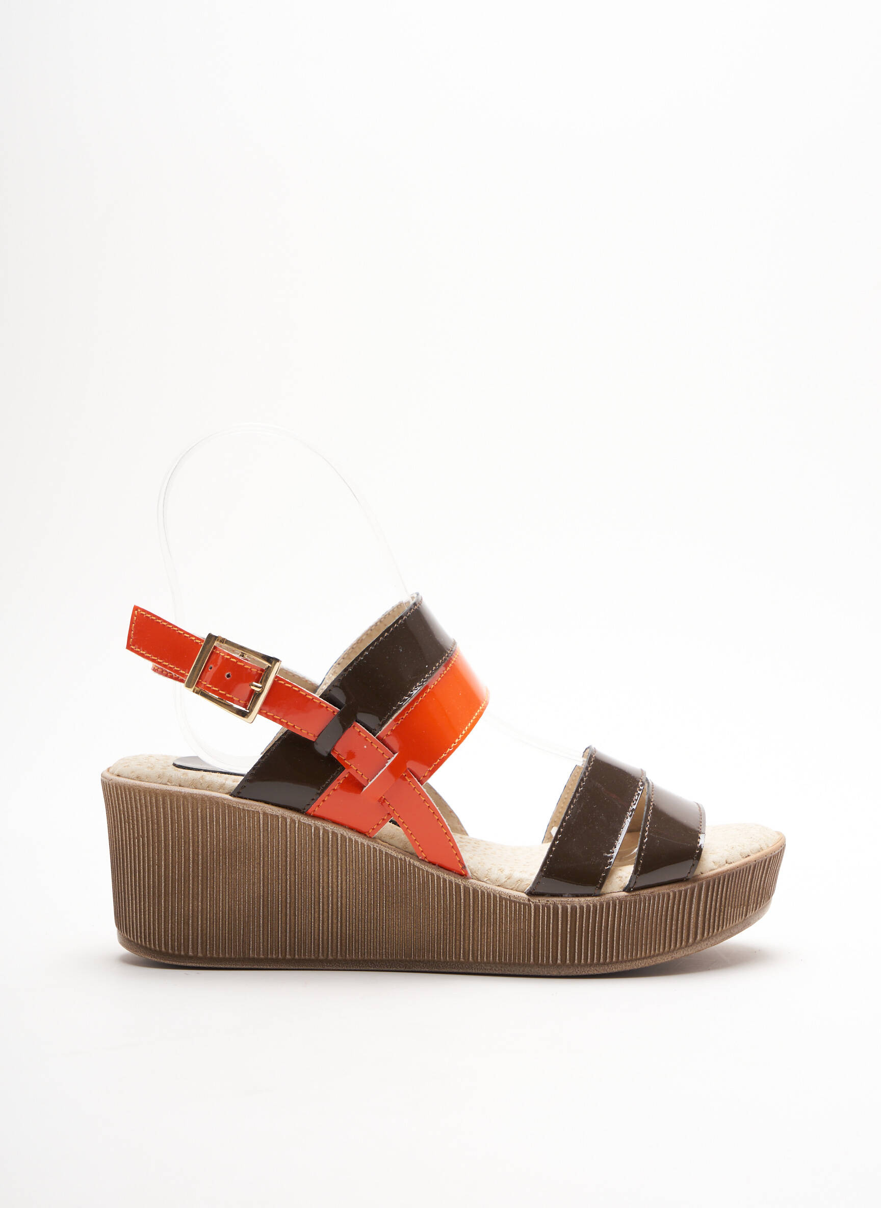 Brodequins Sandales Nu Pieds Femme couleur orange