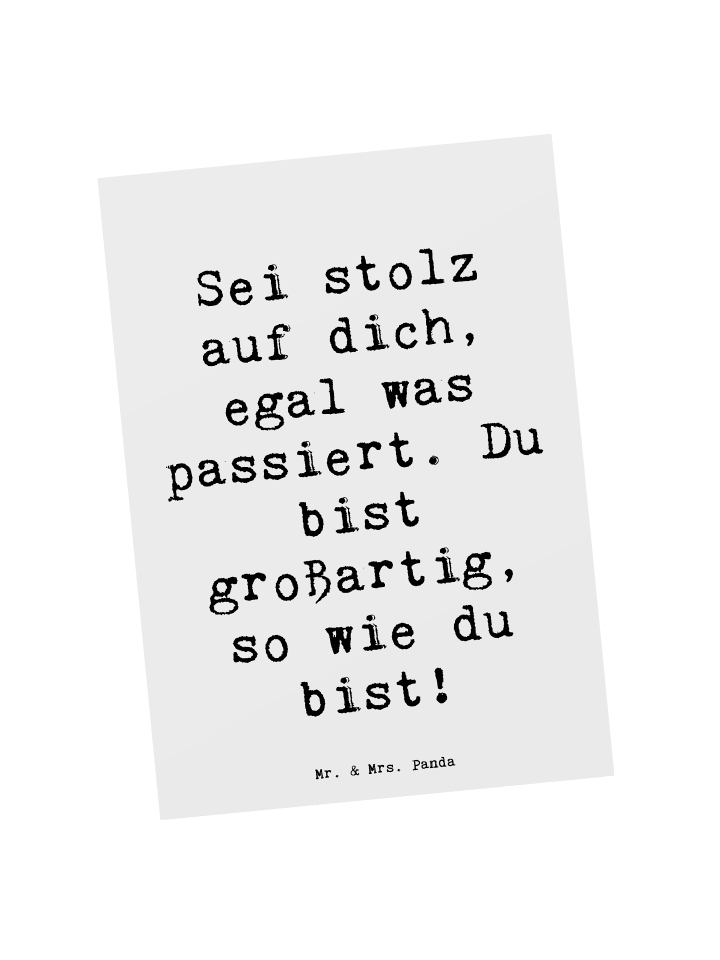 Mr. & Mrs. Panda Postkarte Spruch Mit Enttäuschungen umgehen Sto... in Weiß günstig kaufen onesize