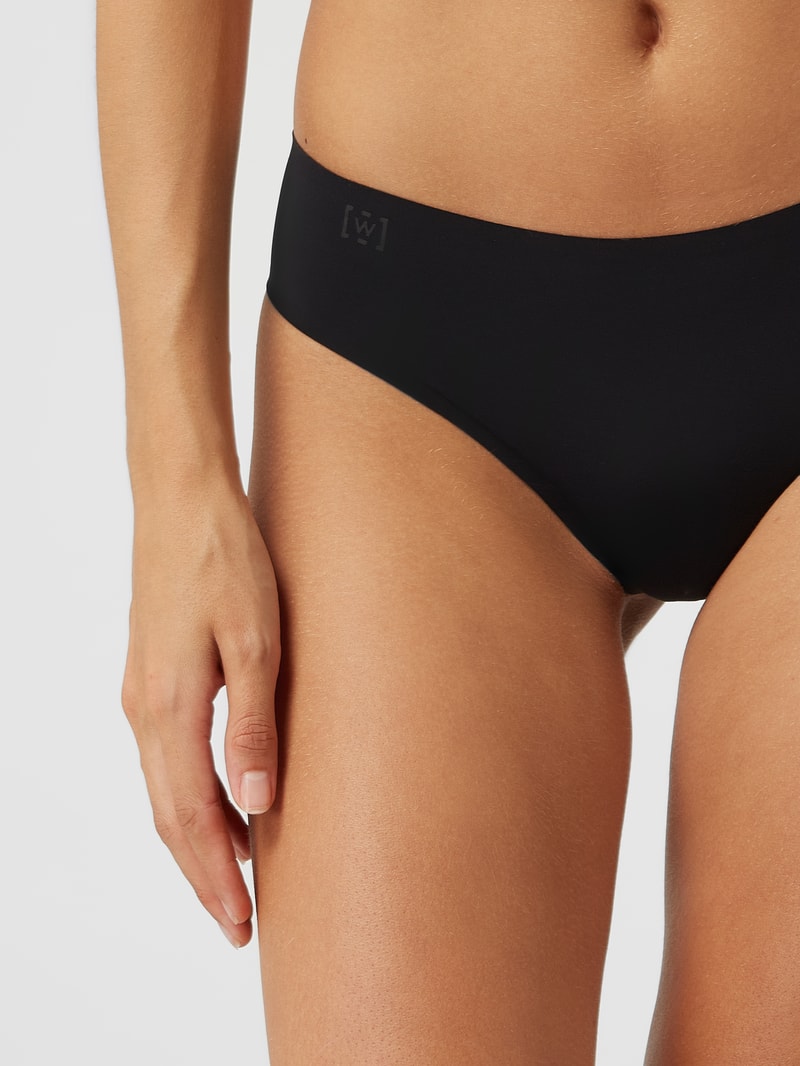 String aus Mikrofaser Modell 'Pure' - nahtlos in schwarz