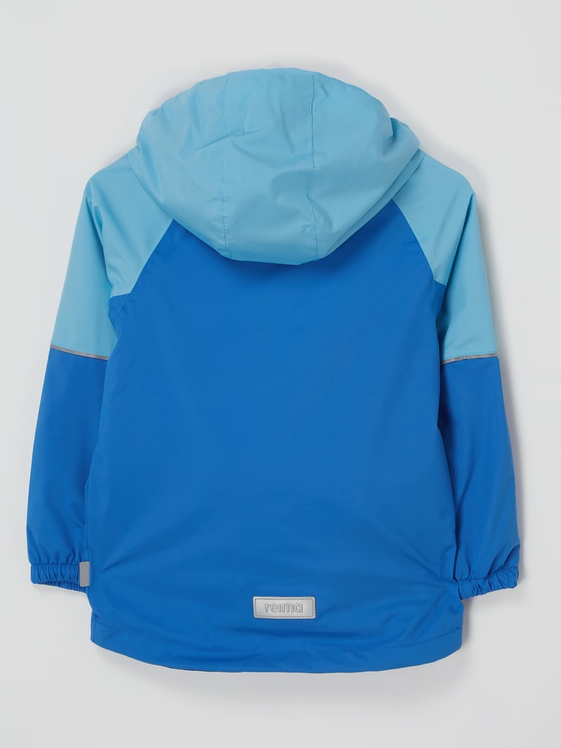 Jacke mit abnehmbarer Kapuze Modell 'Fiskare' - wasserdicht in ozean blau