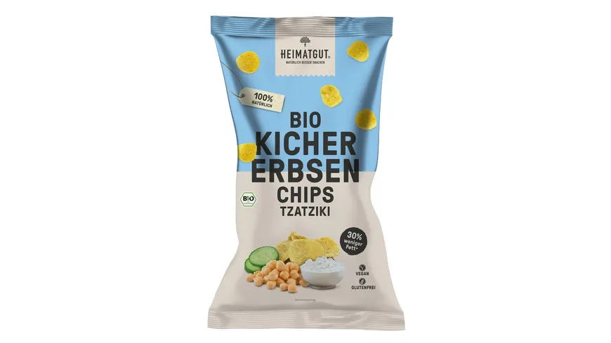 Heimatgut BIO Kichererbsen Chips Tzatziki 75 g