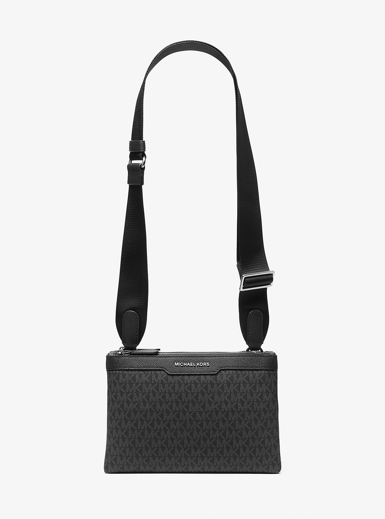 Hudson Signature Logo Crossbody Bag - BLACK